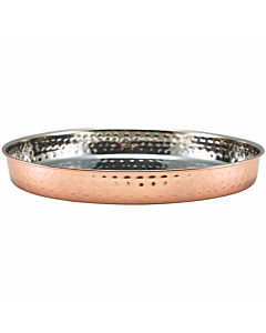 GenWare Hammered Copper Plated Presentation Plate 25cm