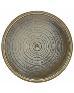 Terra Porcelain Matt Grey Low Presentation Plate 18cm