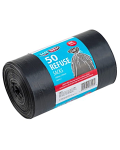 Safewrap Black Refuse Sacks on a Roll