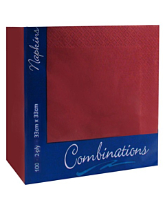 Combinations 2 Ply Burgundy Napkins 33cm - unit