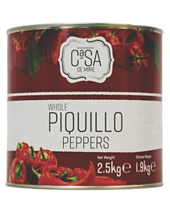 Casa De Mare Whole Piquillo Peppers in Brine 2.5kg