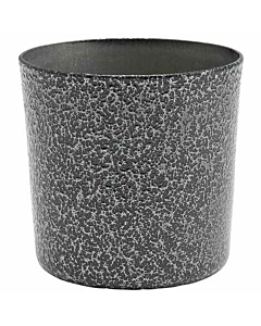 Stainless Steel Serving Cup 8.5 x 8.5cm Hammered Silver