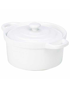 Genware Porcelain Covered Mini Casserole Dish 10.5cm/4"