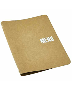 Washable Paper A5 Menu Holder Brown