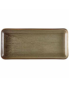 Terra Porcelain Grey Narrow Rectangular Platter 30 x 14cm