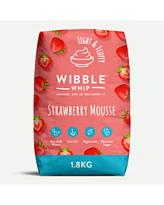 Wibble Foods Strawberry Flavour Mousse Reduced Sugar Mix