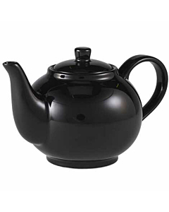 Genware Porcelain Black Teapot 45cl/15.75oz