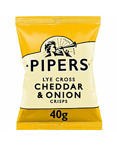 Pipers Lye Cross Cheddar & Onion Crisps