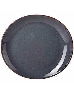 Terra Stoneware Rustic Blue Oval Plate 25x22cm