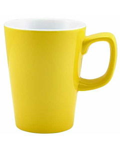 Genware Porcelain Yellow Latte Mug 34cl/12oz