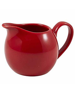 Genware Porcelain Red Jug 14cl/5oz