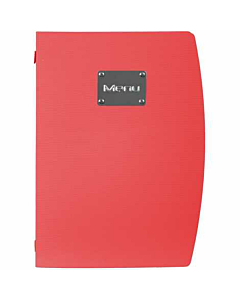 Rio A4 Menu Holder Red 4 Pages