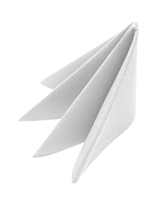 Zeus Packaging 1 Ply White Napkins 4-Fold 40cm