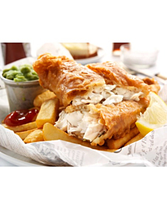 Three Oceans Frozen Battered Haddock Fillets 110-140g