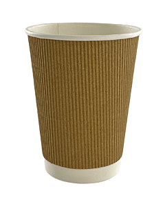 Zeus Packaging Kraft Ripple Cups 12oz