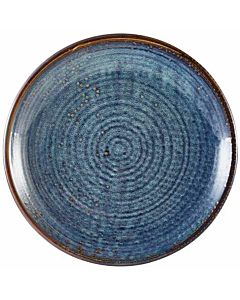 Terra Porcelain Aqua Blue Deep Coupe Plate 25cm