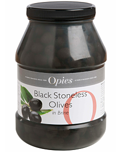 Opies Pitted Black Olives in Brine