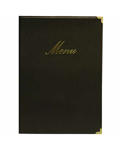 Classic A5 Menu Holder Black 4 Pages