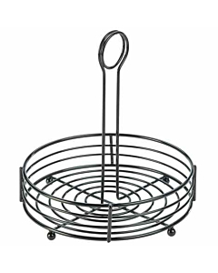 Black Wire Table Caddy 8" Dia X 8.5" (H)