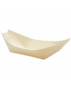 GenWare Disposable Wooden Serving Boats 14cm (100pcs)