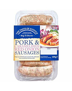 Taste of Suffolk Pork & Caramelised Red Onion Sausages