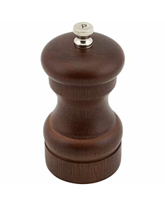 Genware Dark Wood Salt Or Pepper Grinder 10cm