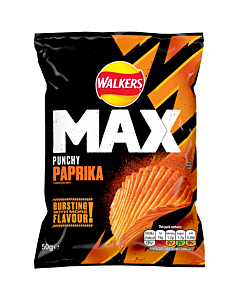 Walkers Max Punchy Paprika Crisps