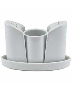 GenWare Porcelain 4 Piece Condiment Set