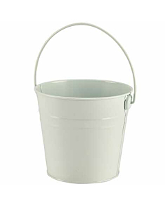 Stainless Steel Serving Bucket 16cm Dia White