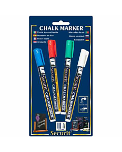 Chalkmarkers 4 Colour Pack (R,G,W,Bl) Small