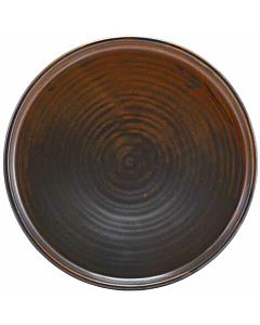 Terra Porcelain Rustic Copper Low Presentation Plate 21cm