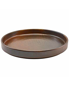 Terra Porcelain Rustic Copper Presentation Plate 26cm