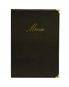 Classic A4 Menu Holder Black 4 Pages