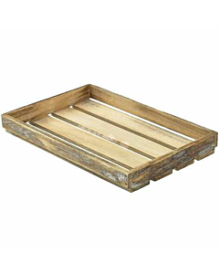 Wooden Crate Dark Rustic Finish 35 x 23 x 4cm