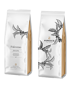 Auresco Palermo Medium Dark Roast Fine Coffee Whole Bean