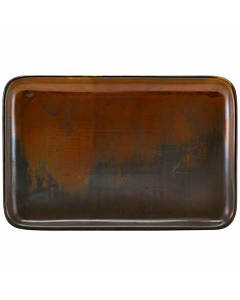 Terra Porcelain Rustic Copper Rectangular Platter 30 x 20cm