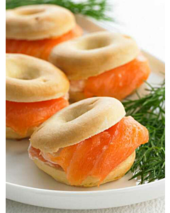 Frank Dale Frozen Mini Salmon & Cream Cheese Bagels 4cm