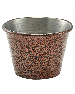 2.5oz Stainless Steel Ramekin Hammered Copper