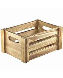 Wooden Crate Rustic Finish 22.8x16.5x11cm