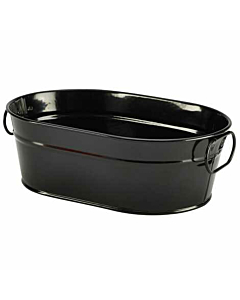 Galvanised Steel Serving Bucket Black 23 x 15 x 7cm