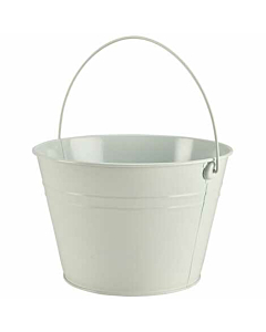 Stainless Steel Serving Bucket 25cm Dia White