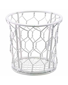 GenWare White Wire Basket 10cm Dia