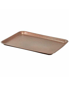 Galvanised Steel Tray 31.5x21.5x2cm Hammered Copper