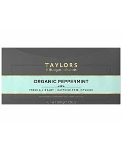 Taylors Of Harrogate Organic Peppermint Enveloped Tea Bags