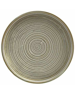 Terra Porcelain Matt Grey Low Presentation Plate 25cm