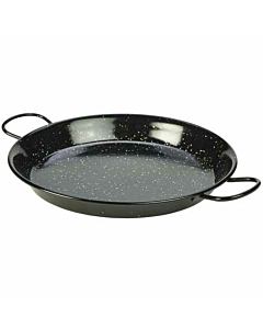 Black Enamel Paella Pan 30cm