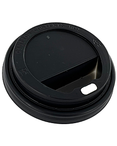 Zeus Packaging Black Hot Cup Lids 8oz