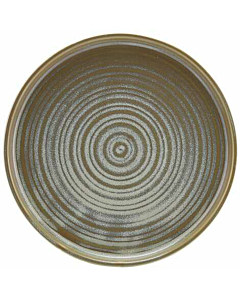 Terra Porcelain Matt Grey Low Presentation Plate 21cm