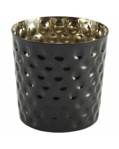 Black Hammered Stainless Steel Serving Cup 8.5 x 8.5cm