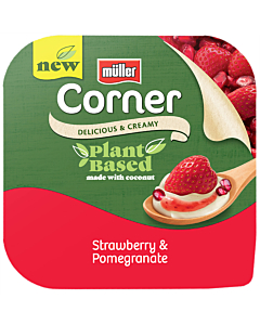 Muller Corner Plant Based Yoghurt Strawberry & Pomegranate